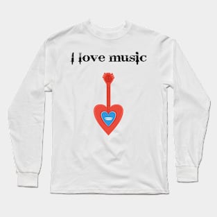 I Love Music Long Sleeve T-Shirt